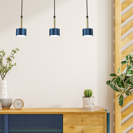 Milagro - Lampa wisząca ARENA BLUE/GOLD 3xGX53