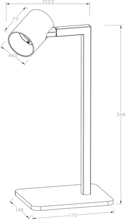 Lampa biurkowa Snow biała 1xGU10