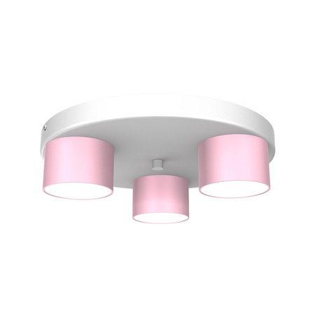 Milagro - Lampa sufitowa DIXIE Pink/White  3xGX53