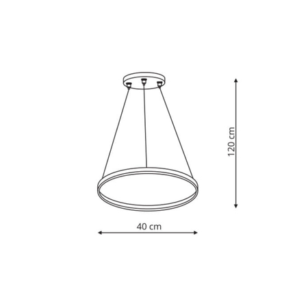 Ring wisząca mała czarna 3000K