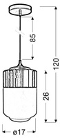 Candellux - Masala 17 Lampa Wisząca 1X60W E27 Biały Z Chromowaną Nakładką