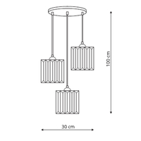 Lampa wisząca Galactico czarna 3xE27