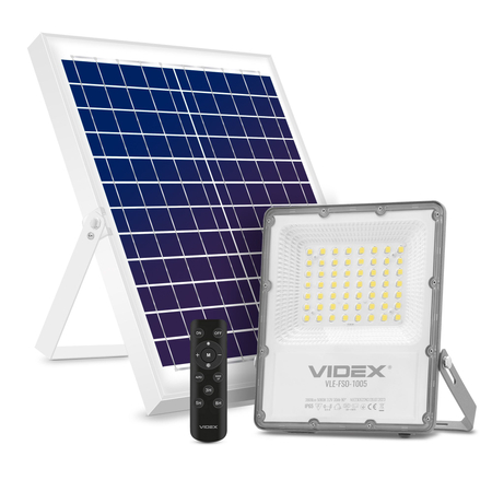 Naświetlacz LED z panelem solarnym 100W + pilot VLE-FSO-1005