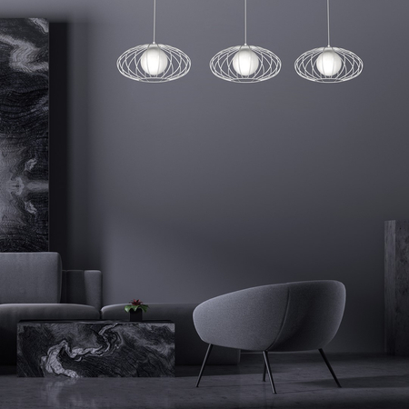 Milagro - Lampa Wisząca KRONOS WHITE 3xE14