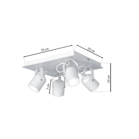 Milagro - Lampa sufitowa PICO WHITE 4xGU10