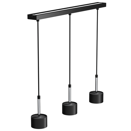 Milagro - Lampa wisząca ARENA BLACK/SILVER 3xGX53