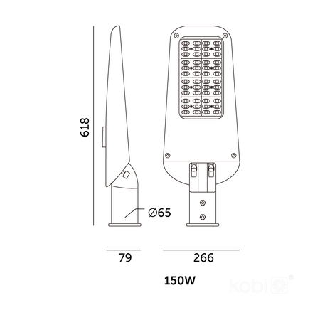Oprawa drogowa LED ULTIMATE STREET 150W 4000K IP66 Kobi Pro