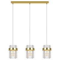 Lampa wisząca Vetro złota 3xE14