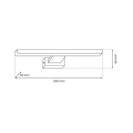Kinkiet Shine 60cm 13,8W LED Biały
