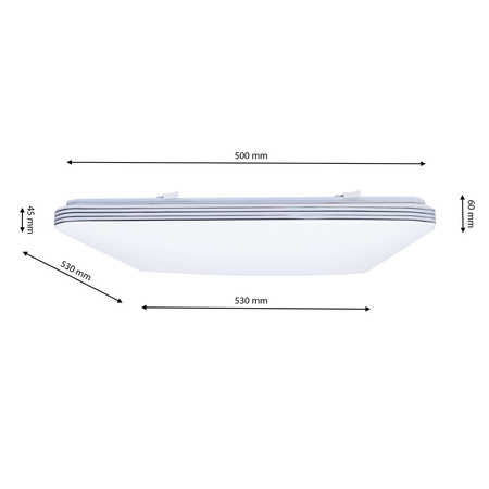 Milagro - Plafon PALERMO 72W LED Ściemnialny+ Pilot