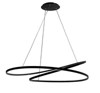 Lampa dekoracyjna wisząca led 122w czarna DL-I09 + Pilot MONA XL