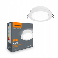 Wpuszczana Oprawa Punktowa Sufitowa VIDEX GX53 Aluminium VL-SPF27R-W Biała