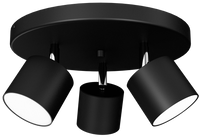 Milagro - Lampa sufitowa DIXIE BLACK 3xGX53