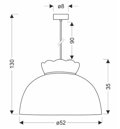 Candellux - Rossini Lampa Wisząca Biały 1X40W E27 Abażur Biały