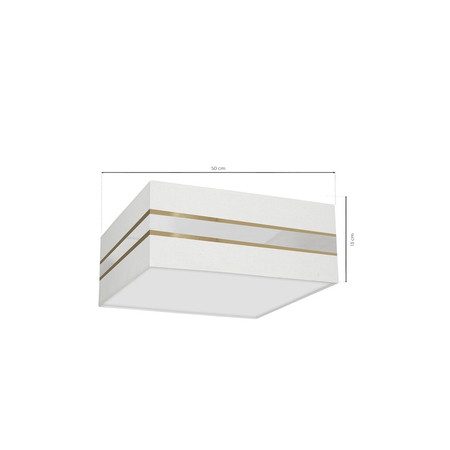 Milagro - Lampa sufitowa Kwadrat ULTIMO WHITE 3xE27