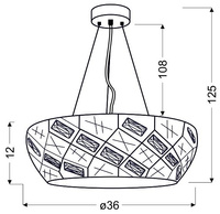 Candellux - Glance Lampa Wisząca 36 4X40W G9  Z Żarówką Biały