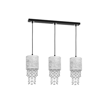 Milagro - Lampa wisząca ALMERIA SILVER/BLACK 3xE27