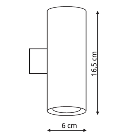 Kinkiet Torre złoty 2xGU10