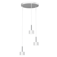 Milagro - Lampa wisząca ARENA WHITE/SILVER 3xGX53