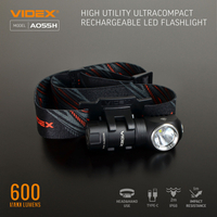 Latarka czołowa LED 10W przenośna 2w1 600lm IP68 VLF-A055H