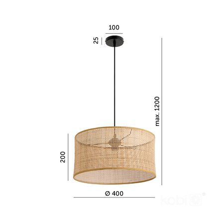 Lampa wisząca BOHO RENNI N 1xE27 Kobi Design