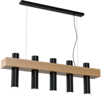 Milagro - Lampa wisząca WEST BLACK 5xGU10