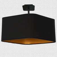 Milagro - Lampa podsufitowa NAPOLI BLACK/GOLD 1xE27