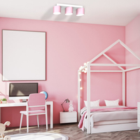 Milagro - Lampa sufitowa DIXIE Pink/White  3xGX53