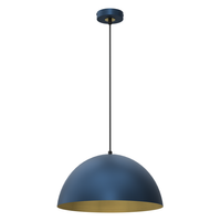 Milagro - Lampa wisząca BETA NAVY BLUE/GOLD 1xE27 35cm