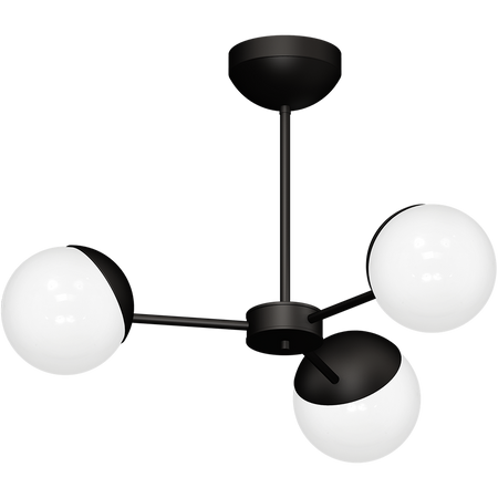 Milagro - Żyrandol SFERA BLACK 3xE14