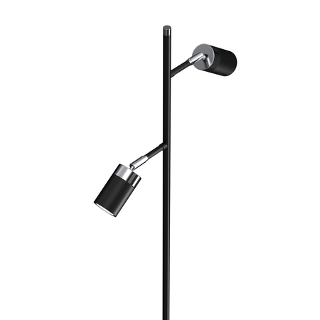 Milagro - Lampa podłogowa JOKER BLACK/CHROME 2xGU10