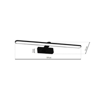 Milagro - Kinkiet SPLASH BLACK 60cm 12W LED