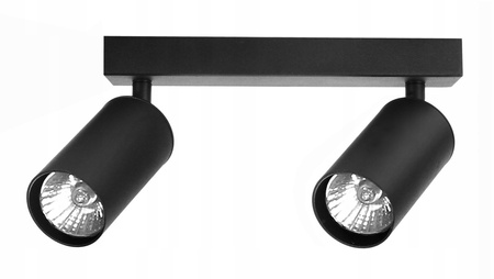 LAMPA SZYNA CZARNA 2 X GU10