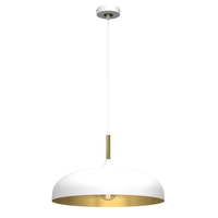 Milagro - Lampa wisząca LINCOLN WHITE/GOLD 1xE27 45cm