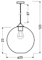 Candellux - Edison Lampa Wisząca 25 1X60W E27 Bursztynowy + Żarówka