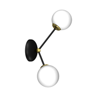 Milagro - Kinkiet JOY BLACK / GOLD 2xE14
