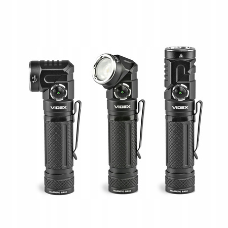 Latarka LED Videx 1000 Lumenów Barwa 5000K USB C IP66 Wielofunkcyjna VLF-A232R