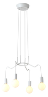 BASSO LAMPA WISZĄCA 4X40W E27 BIAŁY MATOWY