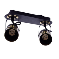 Milagro - Lampa sufitowa WILSON BLACK 2xGU10
