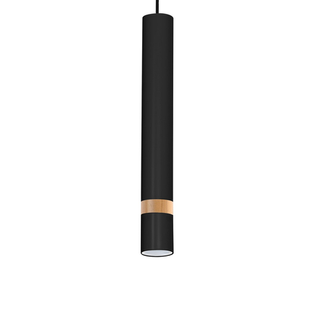 Milagro - Lampa wisząca JOKER BLACK/WOOD 3xGU10