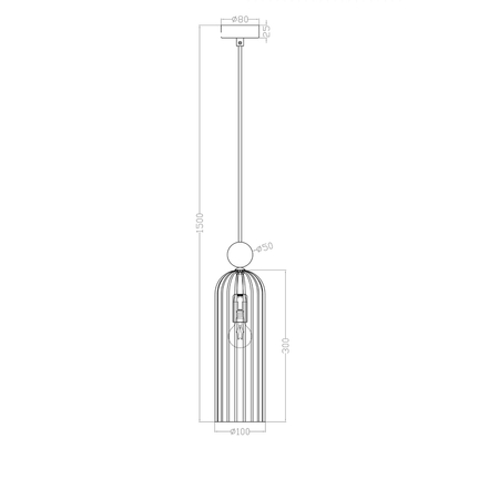 Lampa wisząca Piega 1 smoked 1xE14