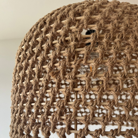 Rattanowa lampa wisząca Kanso 40 cm jasne drewno 1xE27