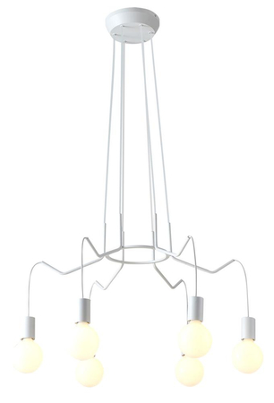 BASSO LAMPA WISZĄCA 6X40W E27 BIAŁY MATOWY