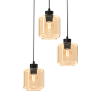 Milagro - Lampa wisząca SOMBRA AMBER 3xE27