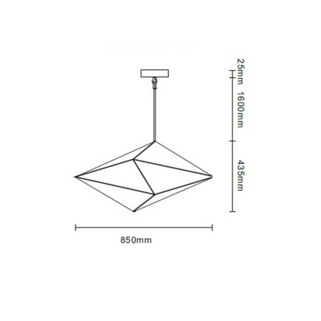 Lampa wisząca Konstelacja pozioma dymna czarna 7xG9