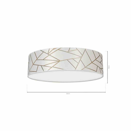 Lampa sufitowa Ziggy 3xE27 Ø50cm Biały/Złoty
