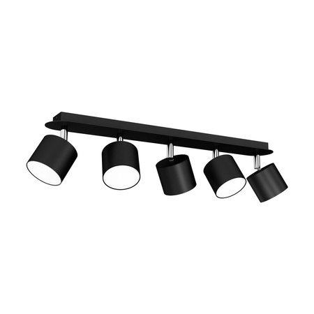 Milagro - Lampa sufitowa DIXIE BLACK 5xGX53