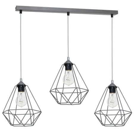 Milagro - Lampa wisząca BASKET GRAY 3xE27