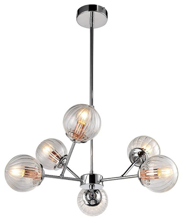 Candellux - Best Lampa Wisząca 6X40W E14 Chrom+Miedź