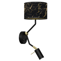 Milagro - Kinkiet SENSO Black/Gold 1xE27 + 1x mini GU10